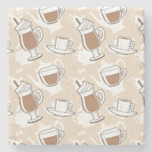 Coffee, sweet pattern stone coaster