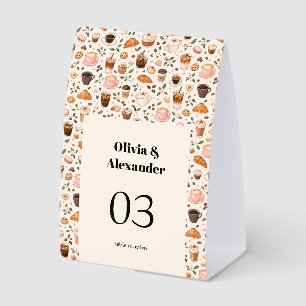 Coffee & Sweet Treats Pattern Paper Table Tent