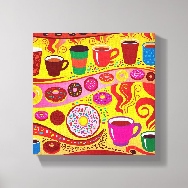 Coffee Swirl and Sugar Rush Canvas Print (Front)