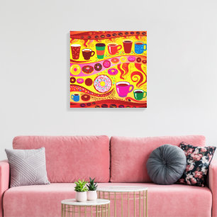 Coffee Swirl and Sugar Rush Canvas Print