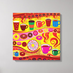 Coffee Swirl and Sugar Rush Canvas Print