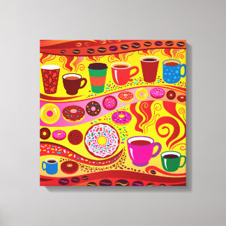 Coffee Swirl and Sugar Rush Canvas Print