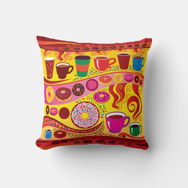 Coffee Swirl and Sugar Rush Cushion (Front)