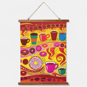 Coffee Swirl and Sugar Rush Hanging Tapestry