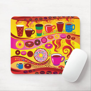 Coffee Swirl and Sugar Rush Mouse Mat