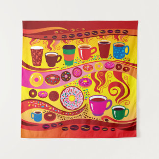 Coffee Swirl and Sugar Rush Tapestry