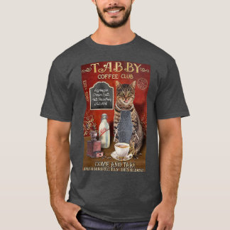 Coffee Tabby Cat funny quotes T-Shirt