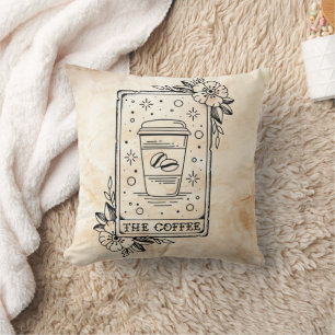 Coffee Tarot Card Cushion