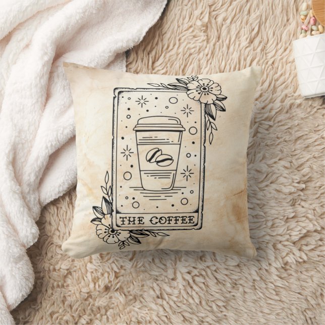 Coffee Tarot Card Cushion (Blanket)