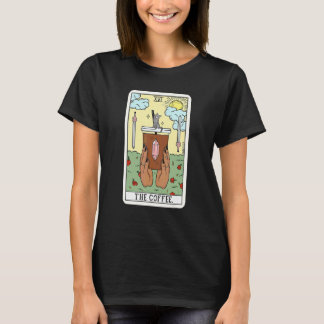 Coffee Tarot Card Cute Cat With Coffee T-Shirt