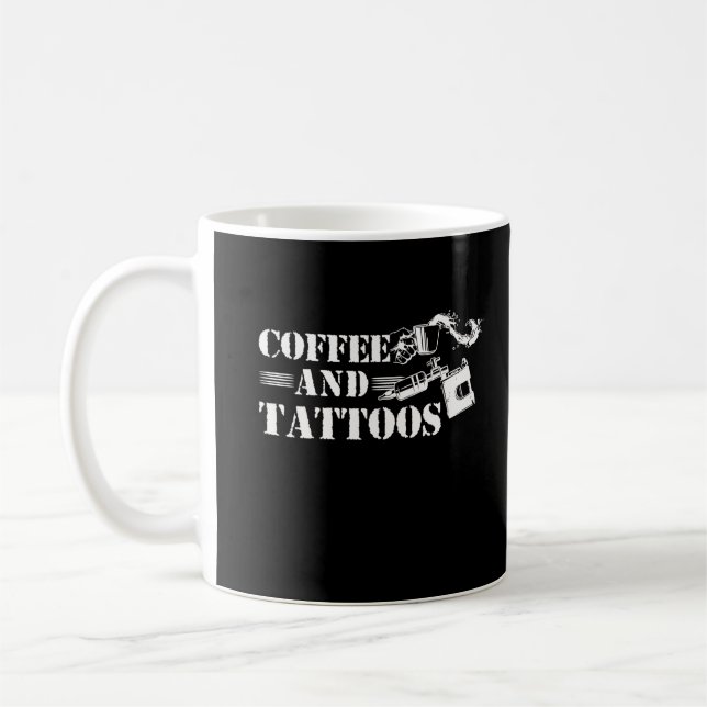 Coffee Tattoo Lover Inked Tattooist Coffee Mug (Left)