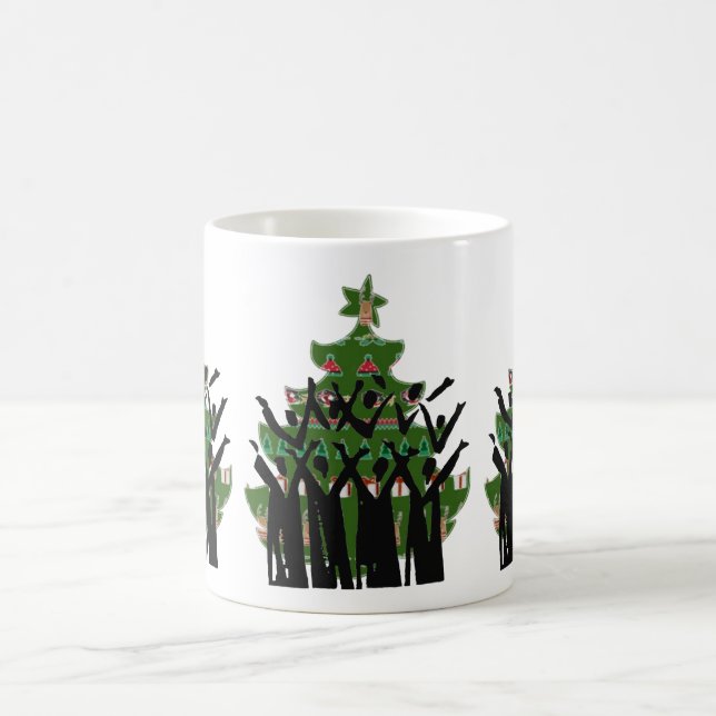 Coffee Tea Mug Christmas Carol Singers Gospel (Center)