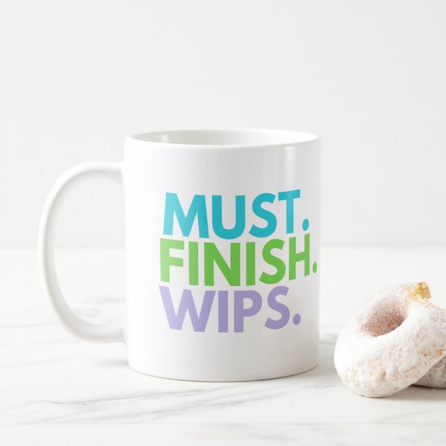 Coffee/Tea Mug for Knitters and Crocheters. (With Donut)