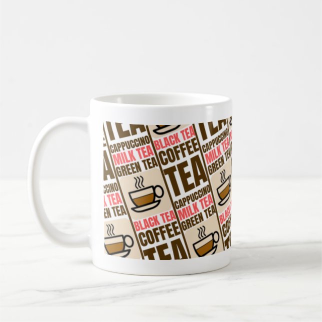COFFEE TEA pattern Mug (Left)