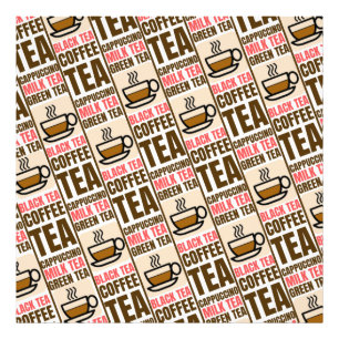 COFFEE TEA PATTERN, Photo Enlargement Print