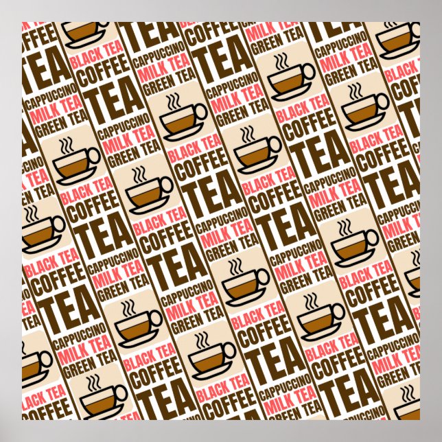 COFFEE TEA pattern Poster (Front)