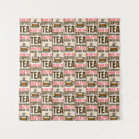 COFFEE TEA PATTERN, Tapestry