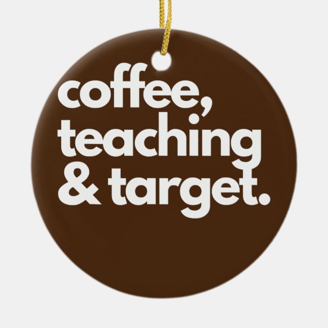 coffee teaching target  ceramic tree decoration (Front)