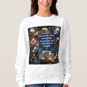 Coffee tells a story sweatshirt