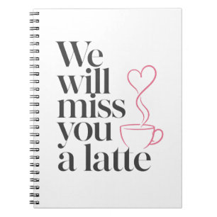 Coffee Thank You Farewell for Coworker Notebook