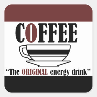 Coffee the ORIGINAL energy drink Square Sticker
