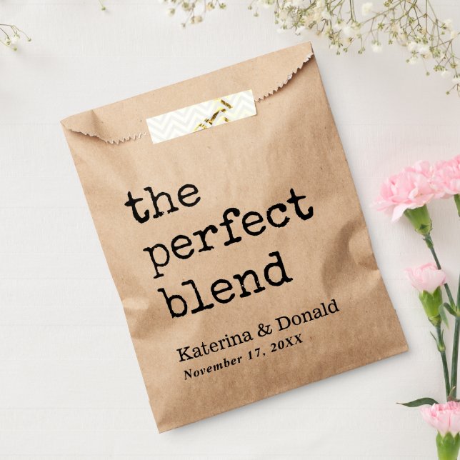 Coffee The Perfect Blend Wedding Favour Bag (Sealed)