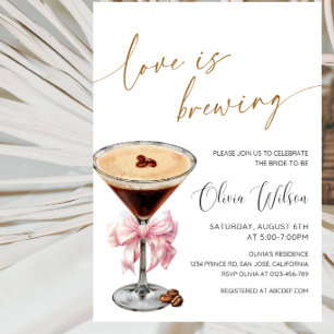 Coffee Theme Bride to Be Party Invitation