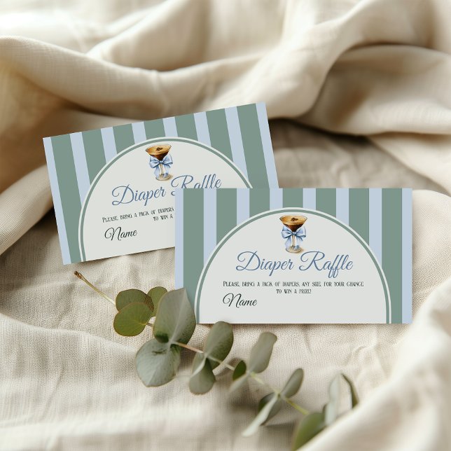 Coffee Theme Espresso Martini Baby Shower Diaper Enclosure Card (Creator Uploaded)