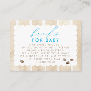 Coffee Themed Books For Baby Request Enclosure Card
