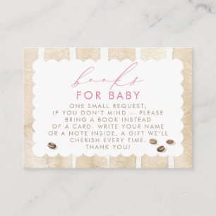 Coffee Themed Books For Baby Request Enclosure Card
