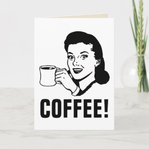 COFFEE THEMED GREETING CARDS, FOR  GIFTCARD CARD