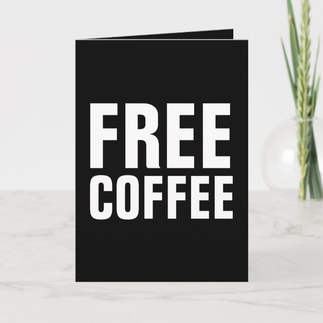 COFFEE THEMED GREETING CARDS, TO SEND GIFTCARD CARD (Front)