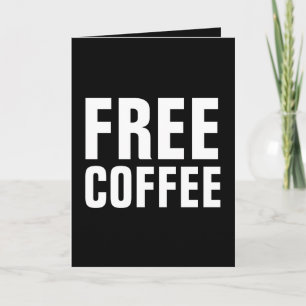 COFFEE THEMED GREETING CARDS, TO SEND GIFTCARD CARD