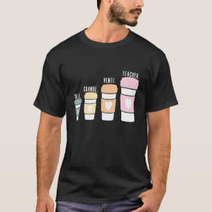 Coffee Themed Teacher Tall Grande Venti Teacher T-Shirt