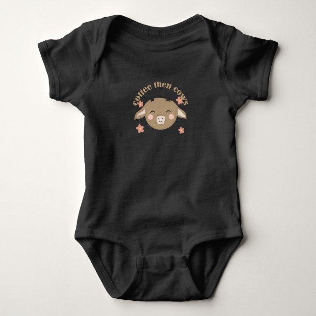 Coffee Then Cows Baby Bodysuit (Front)