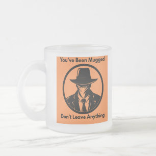 Coffee Thief Warning Frosted Glass Coffee Mug