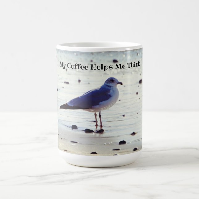 Coffee Think Seagull Beach Mug (Center)
