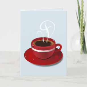 COFFEE THINKING OF YOU GREETING CARD