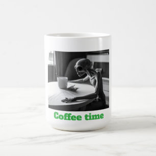 Coffee time alien mug