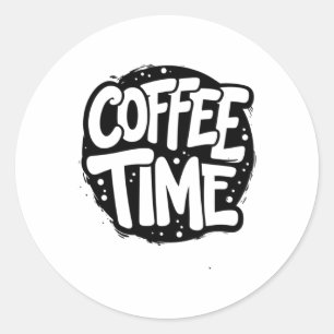 Coffee Time - Bold Handwritten Typography Sticker 