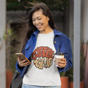 Coffee time calligraphy words  T-Shirt