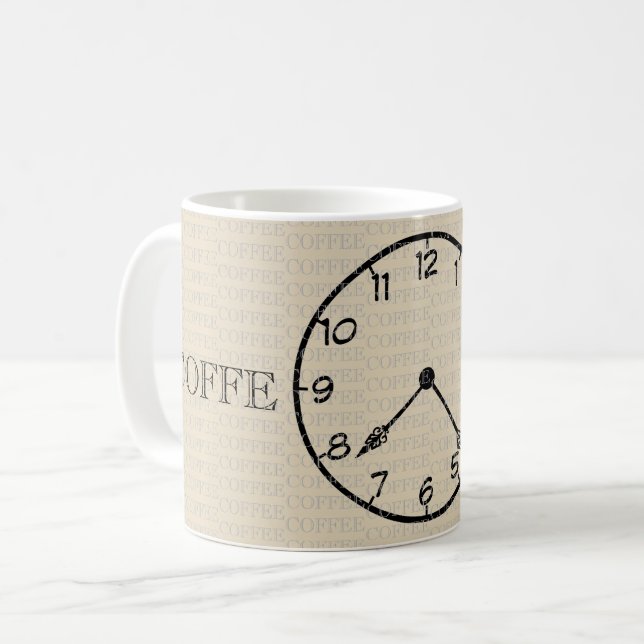 Coffee Time Clock Mug (Front Left)