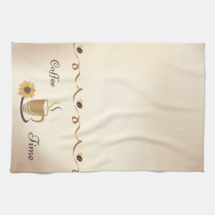 Coffee Time Coffee cup Daisy Kitchen Towel