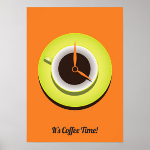 Coffee Time Contemporary Art Poster