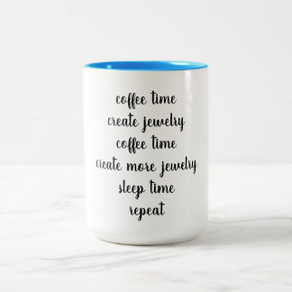 Coffee Time, Create Jewellery, Jewellery Designer Two-Tone Coffee Mug
