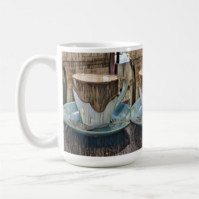 Coffee Time Cubism Art, Coffee Mug (Left)