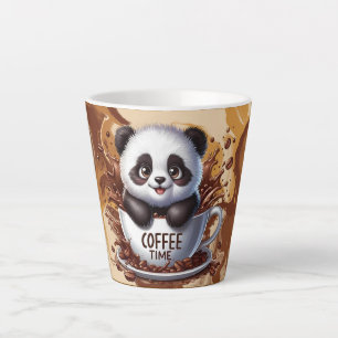 coffee time, cute panda latte mug