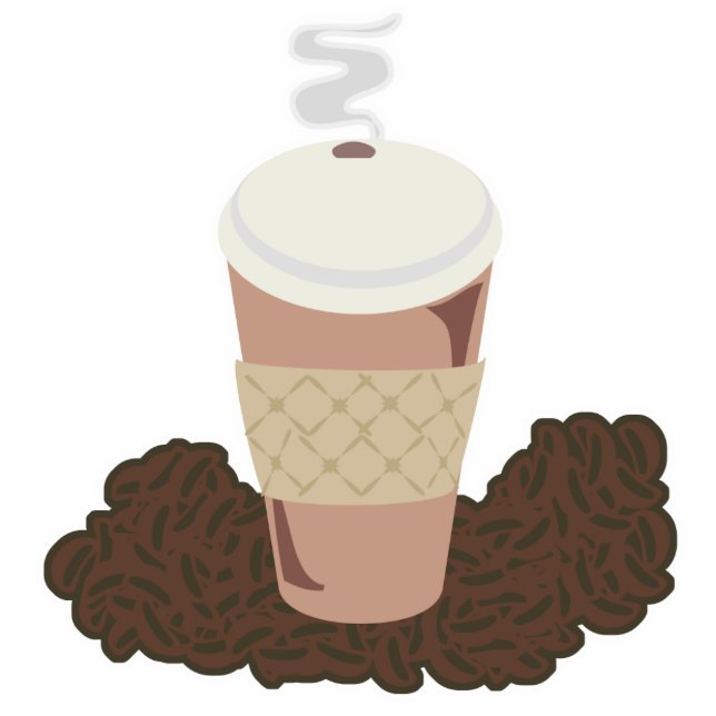 Coffee Time Cutout Sculpture Standing Photo Sculpture (Front)