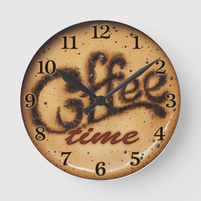 Coffee Time Decorative Wall Clock (Front)
