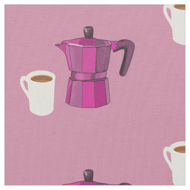 Coffee Time Fabric (Close Up)